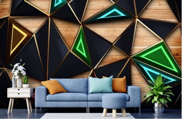 3D wallpaper for guest room